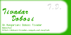 tivadar dobosi business card